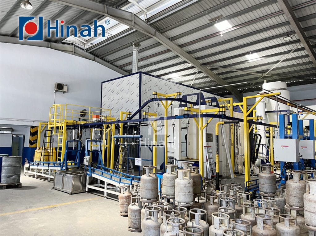 Automatic Powder Coating Line for Gas tanks (8)