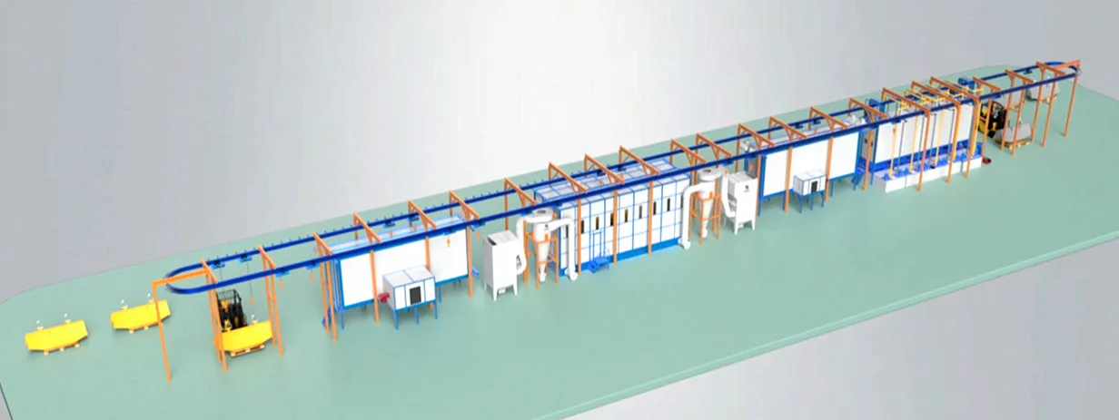 Automatic Powder Coating Line for Shovel Bucket (8)