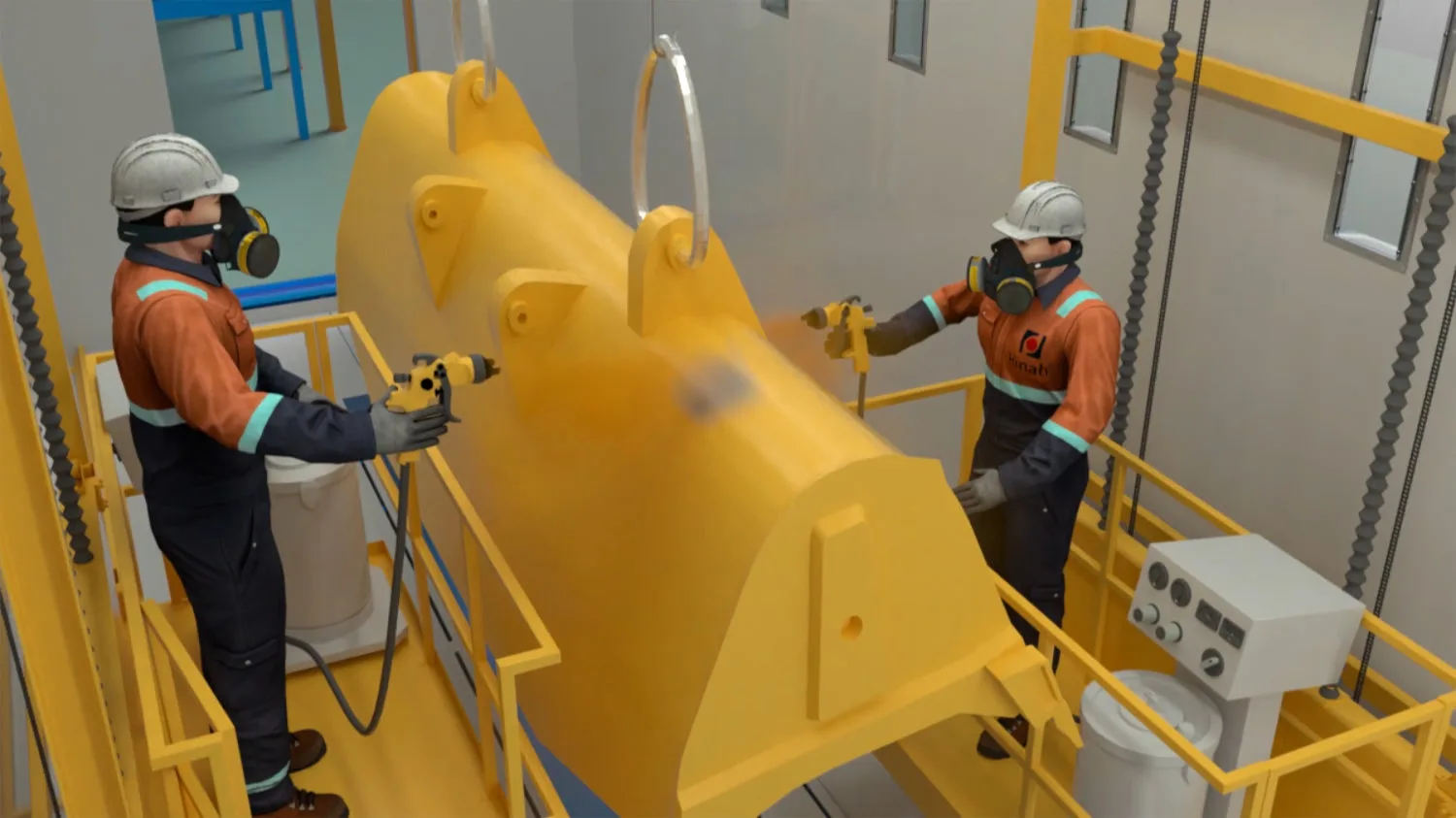 Automatic Powder Coating Line for Shovel Bucket