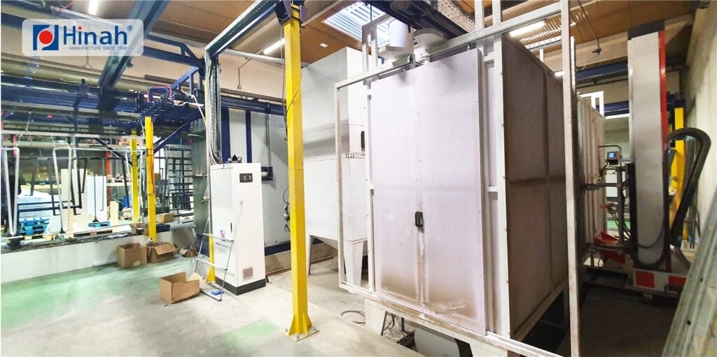 Manual Powder Coating Line for Supermarket Metal Shelves (12)