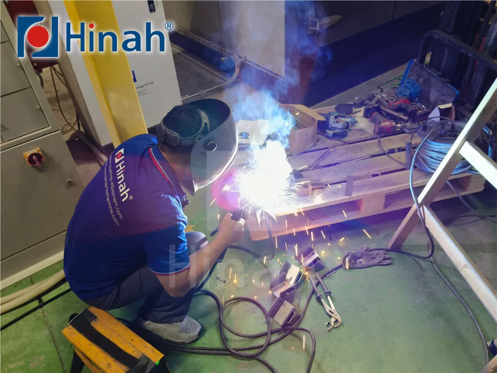 Manual Powder Coating Line for Supermarket Metal Shelves (3)