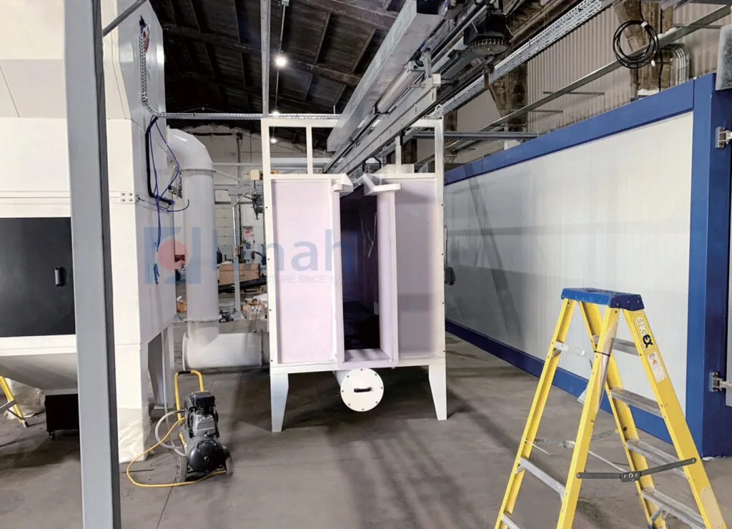 Manual Powder Coating Line with Large Cyclone Recycling System (1)